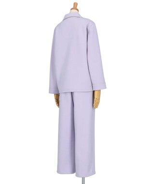 une nana cool 【綿混】ハイゲージダブルエアー 長袖開襟パジャマ MADE WITH LIBERTY FABRIC パープル