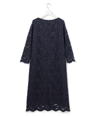 23区 【APPLAUDIR】シャイニーフラワーレース ドレス ネイビー系
