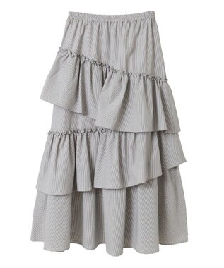 Green Parks ・ＥＬＥＮＣＡＲＥ　ＤＵＥ　ギンガムティアードスカー Gray