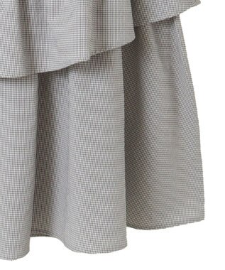 Green Parks ・ＥＬＥＮＣＡＲＥ　ＤＵＥ　ギンガムティアードスカー Gray