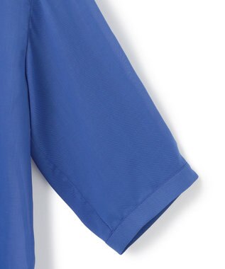 23区 【洗える】シアービエラ タックデザイン ブラウス ブルー系