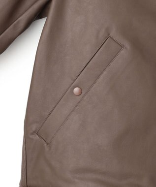 J.PRESS YORK STREET 【UNISEX】エコレザーMA-1 ダークブラウン系