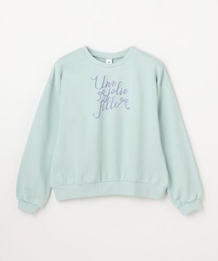 ANY KIDS 【WEB限定】7days 裏毛トレーナー ミント×ロゴ
