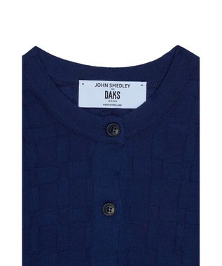 DAKS John Smedley for DAKS ハウスチェックカーディガン ネイビー