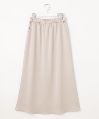 自由区 【XSサイズ～/洗える】チンツサテンタンブラー ナロースカート ベージュ系