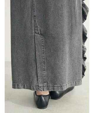 Green Parks ■ＥＳＣＡＲ　デニムサイドラッフルスカート Gray