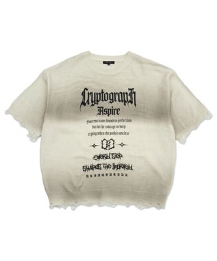 WEGO ダメージボーダーニットプルオーバー(SS) ホワイトボーダー