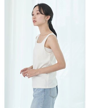 earth music&ecology ＳＥＴ２点メッシュカーディガン＋インナー Ivory