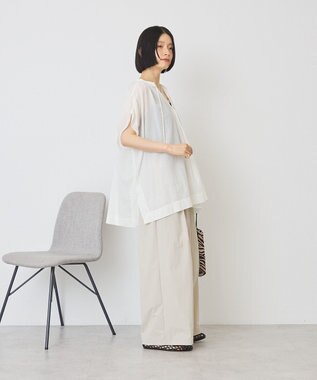 AMERICAN HOLIC フレンチスリーブスキッパーブラウス Ivory