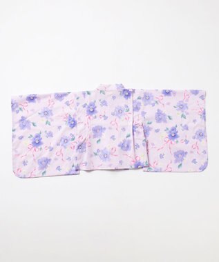 ANY KIDS 【洗濯機可能/簡単着付け】2WAY セパレート浴衣セット ラベンダー×花柄