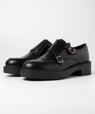 BONTRE 【BONTRE/ボントレ】厚底ダブルモンクシューズ ブラック