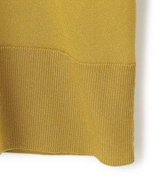 ICB L 【洗える】シルクヴィスコースハイゲージ Vネックニット イエローオーカー系