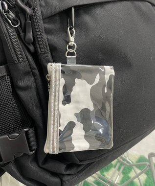 WEGO 総柄メタルクリアポーチ