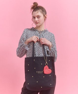 TOCCA 【chayさん着用】【WEB＆一部店舗限定・A4サイズ対応】LUCKY TWINKLE CANVASTOTE キャンバストートバッグ ブラック系