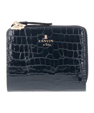 LANVIN en Bleu マゼンダ Lファスナー二つ折り財布 ネイビー