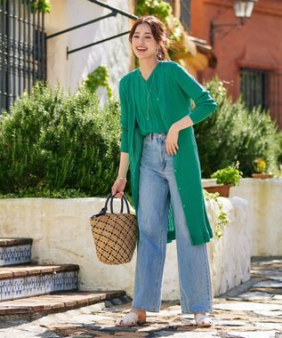 Tiaclasse シーグラスチェックバッグ ベージュ