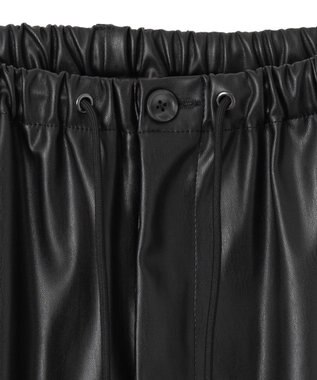 WEGO 【ユニセックス着用ITEM】合皮イージータックパンツ ブラック