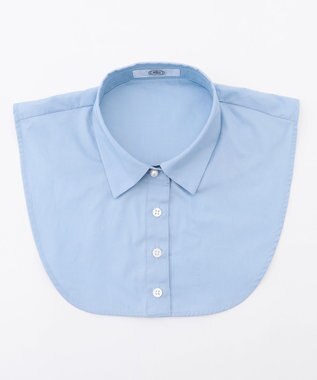 J.PRESS LADIES パールボタン デコカラー 付け襟 サックス系