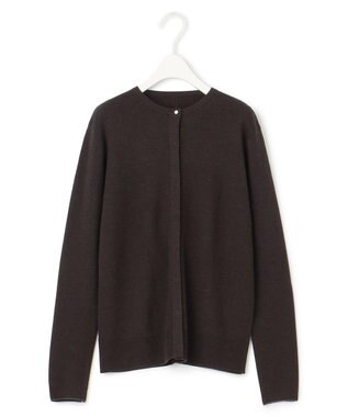 ICB 【洗える】エクストラファインメリノ カーディガン バーントブラウン系
