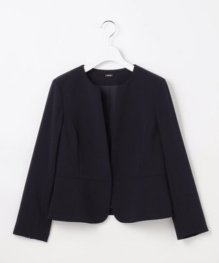 ANY SIS セレモニーダブルクロス クルーカラー ジャケット ネイビー