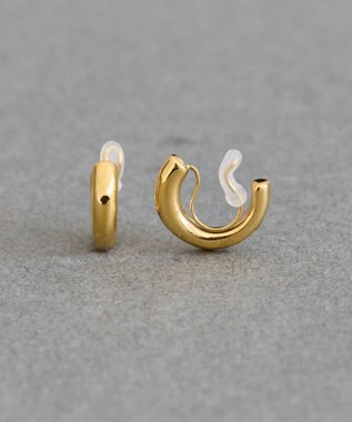 Phoebe 【痛くないシリーズ/金属アレルギー対応】ミニマルストレートフープライトフィットイヤリング　ゴールド ゴールド