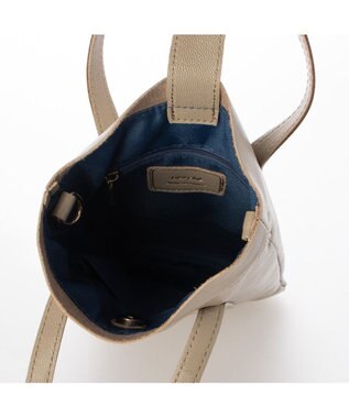 UNBILLION ペルケ perche / ゴートスムース2wayミニショルダー ライトグレー