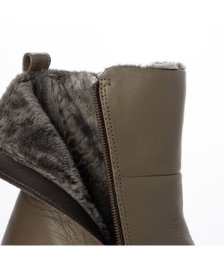 ing 【WEB限定】ダブルファスナーショートブーツ カーキ