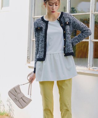 Tiaclasse 【安田美沙子さん着用・2way】リボンギャザーミニバッグ グレージュ