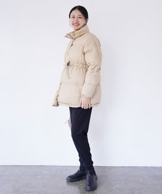 KWD 【日本製/高品質ダウン】MIDDLE DOWN JACKET ミドルダウンジャケット ベージュ