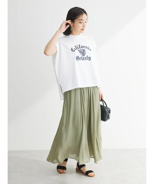 Green Parks サラフレギャザースカート Khaki