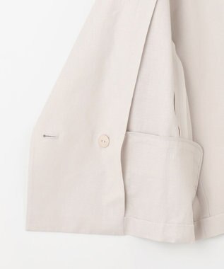 組曲 L リネンレーヨン ジャケット グレージュ系