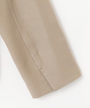 自由区 【XSサイズ～/洗える/セット可】キュプラリネンシャンタン ノーカラージャケット ベージュ系