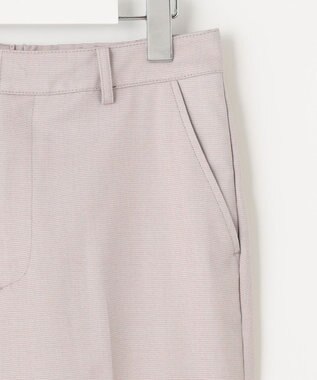 J.PRESS LADIES 【洗える】シャークスキン テーパード パンツ ピンク系