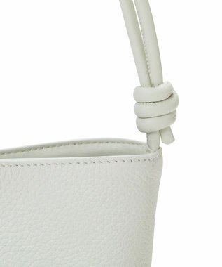 TOPKAPI 【Breath TOPKAPI】シュリンクレザー ノットハンドル 2way ショルダーバッグ ホワイト
