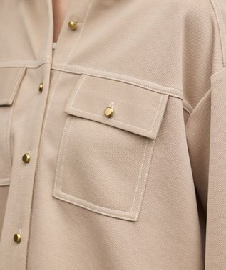 GRACE CONTINENTAL ジャージビッグシャツ ベージュ