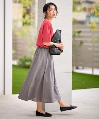 ANY 【WEB限定】オーバルダブルリングピアス(両耳用) ライトゴールド