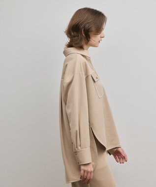 GRACE CONTINENTAL ジャージビッグシャツ ベージュ