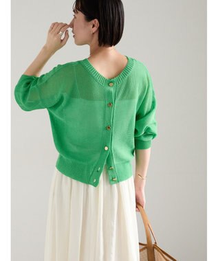 Te chichi 【WEB限定カラーあり】ペーパータッチヤーン2wayメッシュニット