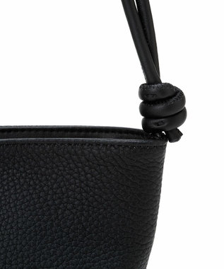 TOPKAPI 【Breath TOPKAPI】シュリンクレザー ノットハンドル 2way ショルダーバッグ ブラック