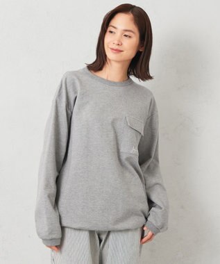 JOSEPH ABBOUD MOUNTAIN 【SPACE／UNISEX】オーガニックコットン使用 ヴィンテージインレー Ｔシャツ ライトグレー系