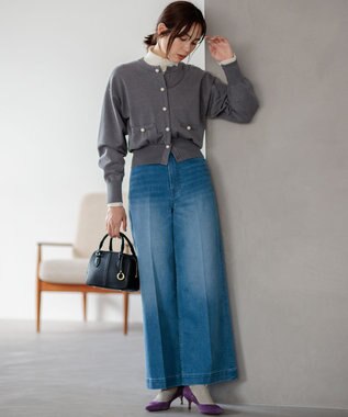 組曲 【WEB限定色あり】ELENA タートルネック ニット パールホワイト系