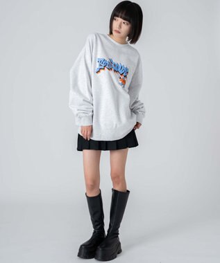 WEGO 【ユニセックス着用ITEM/MLサイズ展開】別注BENDAVISバブルロゴプルオーバー アッシュグレー