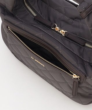 LA BAGAGERIE キルティング2WAYショルダーバッグ ダークグレー