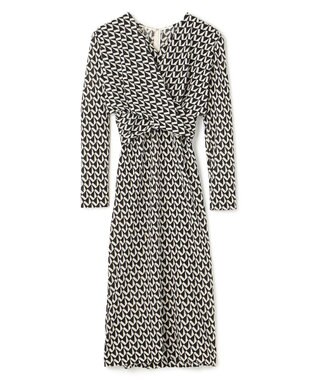 BEIGE， 【洗える】MODESTO / ジャージーストレッチカシュクールドレス Monotone