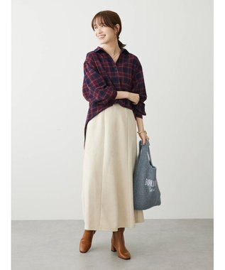 Green Parks ネルチェックシャツ Bordeaux