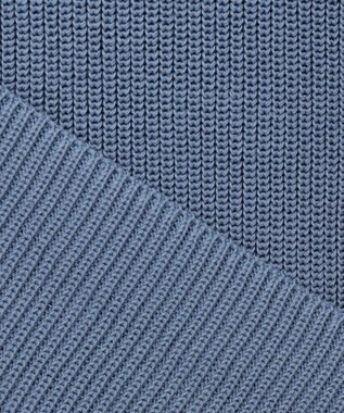 J.PRESS LADIES 【洗える】 ガスコットンアウター キーネック カーディガン ダルブルー系