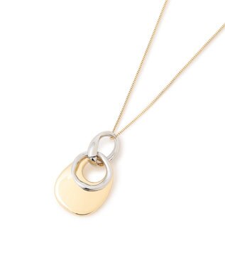 23区 メタルドロップ＆リング ネックレス ゴールド系