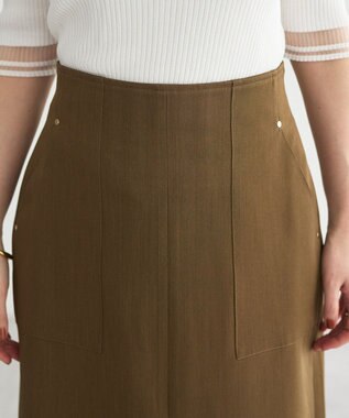 YECCA VECCA ドライタッチナロースカート Brown