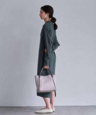 MIYABIYA LAQUOH【撥水加工】篭目柄エンボスボンディングトートS