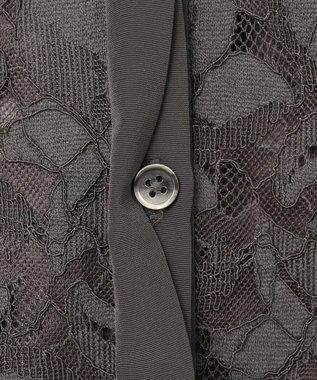 自由区 S 【洗える】フルールコードレース ブラウス スレート